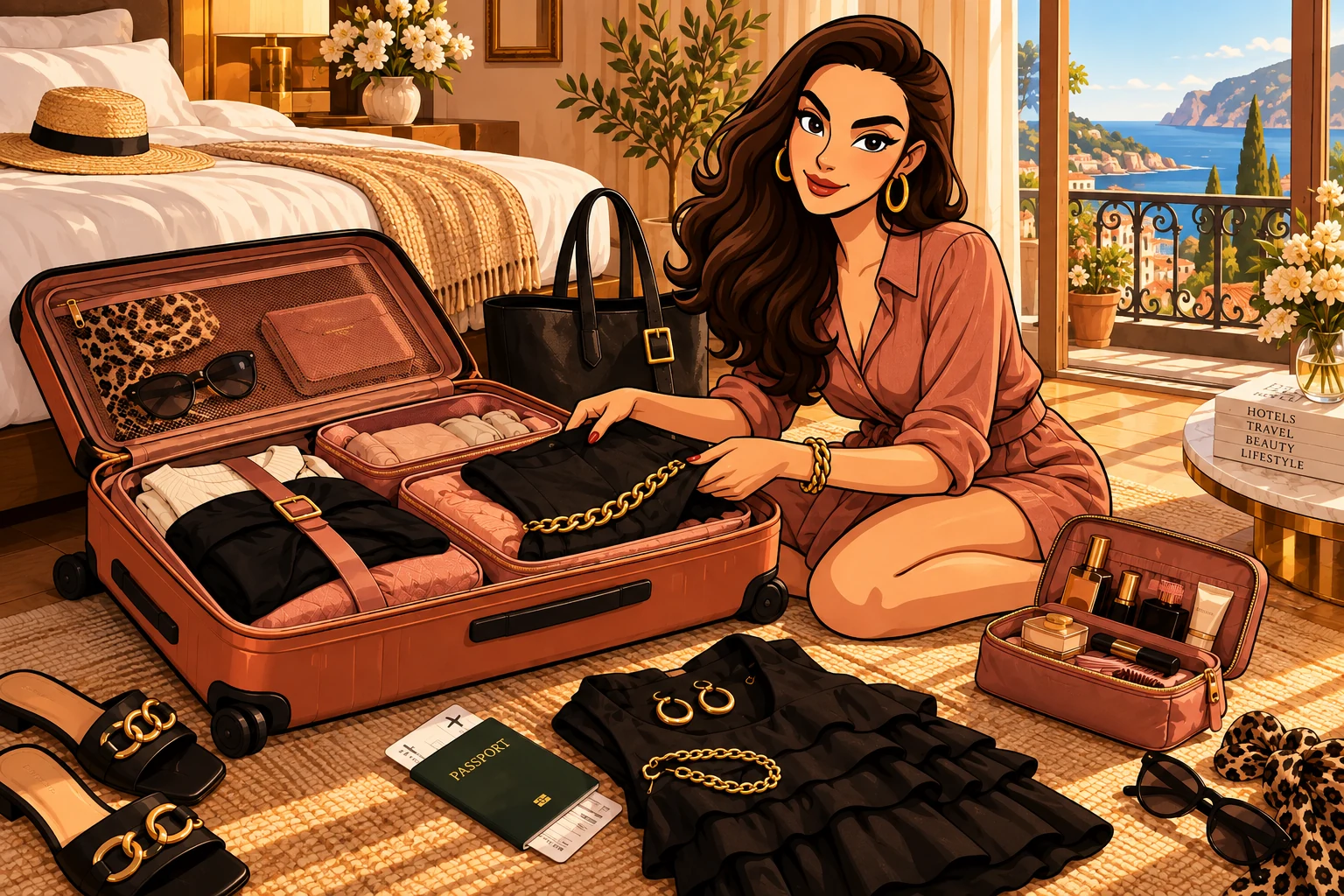 Luxe Sofia Essentials — What's actually in Sofía's bag — travel gear, packing, and the essentials worth the space.